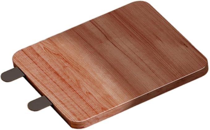 Desk Extension Desk Shelf Armrest Pad Keyboard Pad Side Shelf Wrist Metal Foldable for Work, Walnut Color