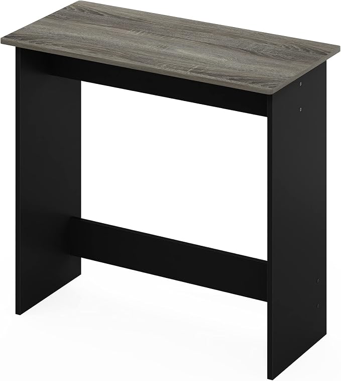 Furinno Simplistic 31-Inch Grey Computer Desk, Small Office Desk, Rectangular Home Office Desk with Drawers, Gaming Desk for Home Office, Bedroom, Study Room, Grey Oak