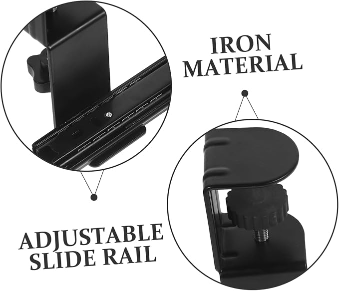 KALLORY 2sets Computer Desk Extension Board Desk Extender Keyboard Tray No Drilling Installation