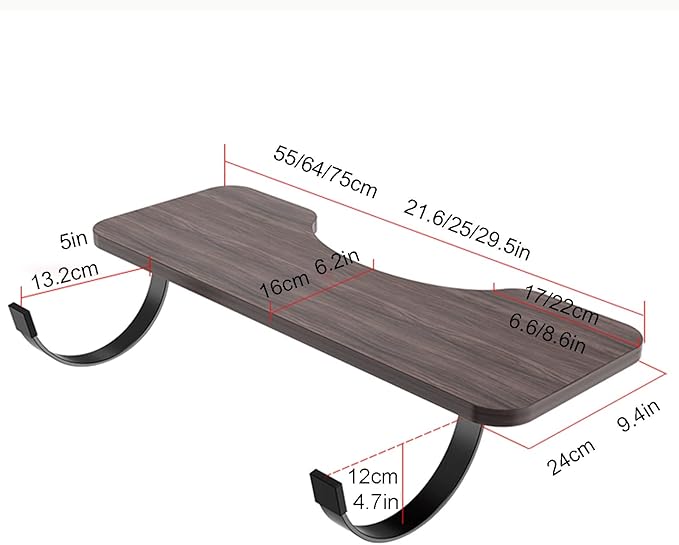 Ergonomic Foldable Desk Extender with Easy Installation Wood Color 55 * 24Cm,Wood Color-64 * 24cm