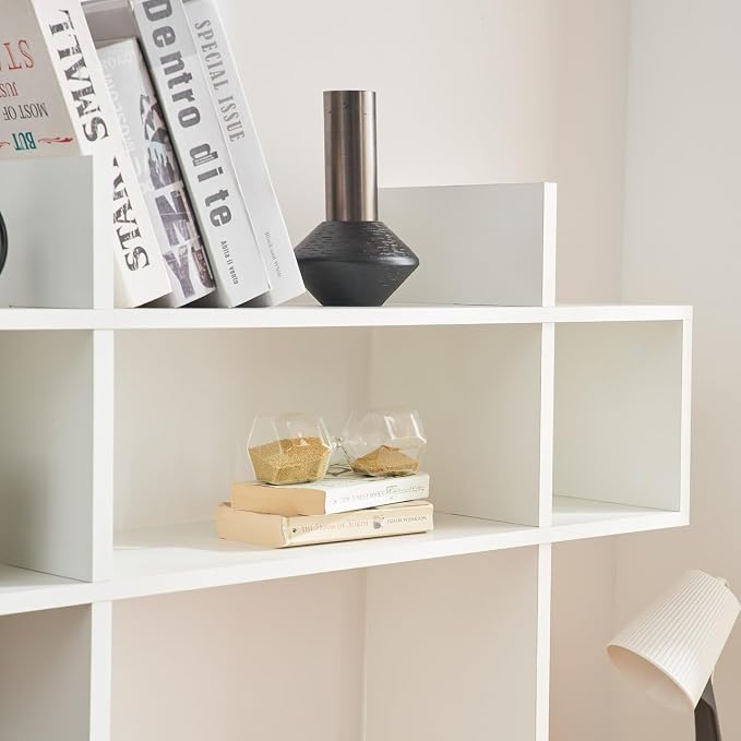 DormCo The Easy to Assemble College Dorm Bookshelf - White