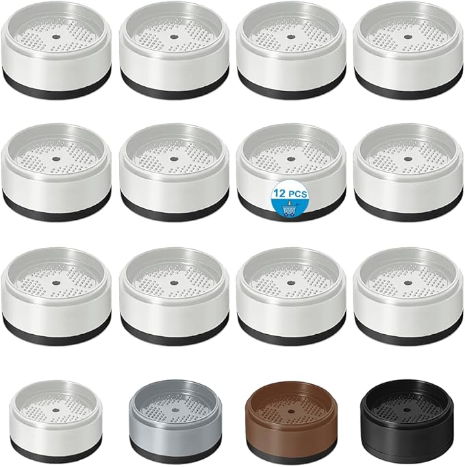 Bed Risers 1 inch, 2 inch, 3 inch, 4 inch Heavy Duty, Adjustable Furniture Riser for Table Desk Couch Sofa Chair Refrigerator Washing Machine, Stackable Bed Raisers Blocks (White 12 Pack, 1 inch)