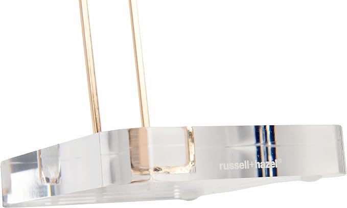 RUSSELL+HAZEL Acrylic Headphones Stand with Gold Hardware, Clear Headset Holder & Desk Accessory for Home Office Workspace Organization, 4" x 5" x 10.5"