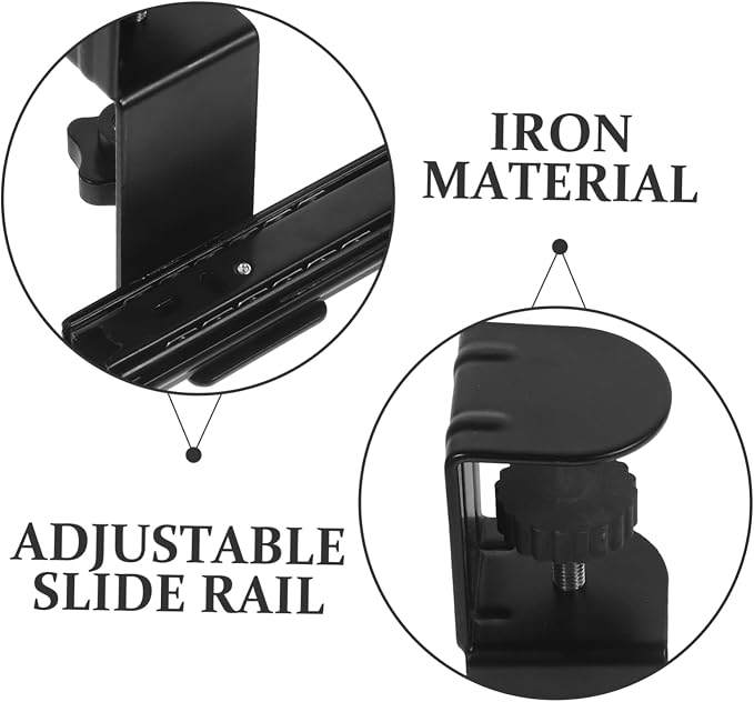 Uonlytech 2Sets Computer Desk Extender Bracket No Drill Tabletop Extension Support for Increased Workspace Portable and Convenient Design for Enhanced Productivity