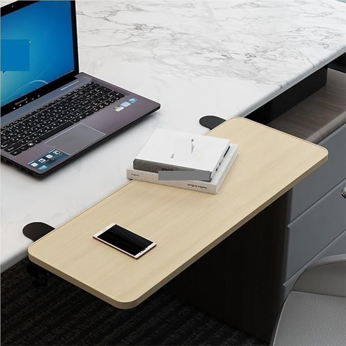 Desk Extender Tray, Clamp-on Kitchen Table Extender, Ergonomic Desk Extenders, Computer Armrest Table Stand, Countertop Gap Rack for Home, Office, Desktop(E,15.7" Lx5.9 W)