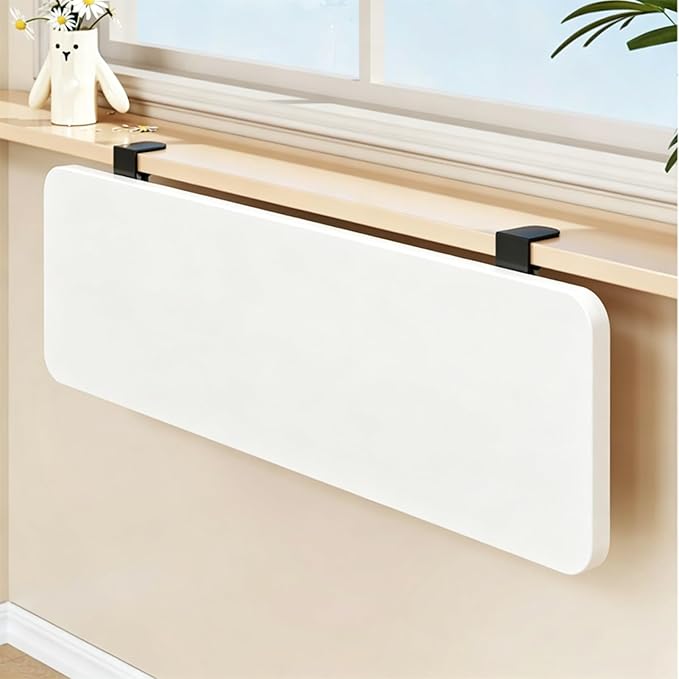 window sill extender Clamp On Desk Extension Board, Heavy‑Load Table Extender Tray, Easy To Install Window Expander Panel For Office Supplies Storage(White,400x200mm/16x8in)