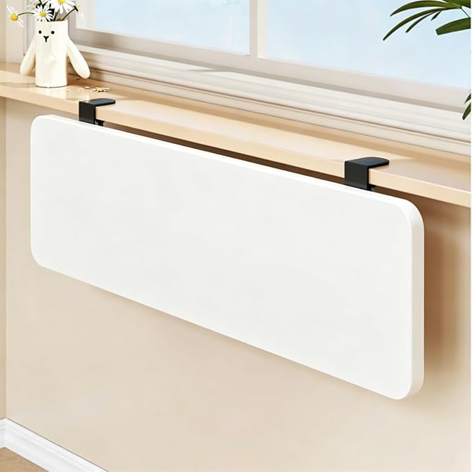 window sill extender Clamp On Desk Extension Board, Heavy‑Load Table Extender Tray, Easy To Install Window Expander Panel For Office Supplies Storage(White,700x200mm/28x8in)
