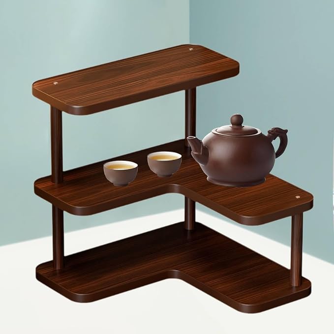 Fenteer Corner Shelf Stand for Desk Corner Desk Organizer for Restaurant Kitchen