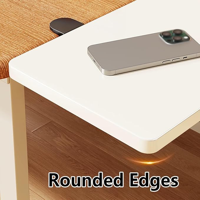 Adjustable Desk Extension, Rounded-edge Desk Extension Tray, 40-pound Weight Capacity, Expands Workspace while Saving Space(Natural,90cm/35.4in)