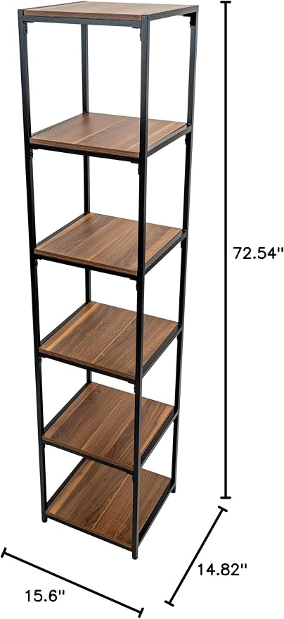CB Home Square 6-Tier Freestanding Tower - Modular Shelving System Customizable with 30+ Free Combination - Contract Grade Quality