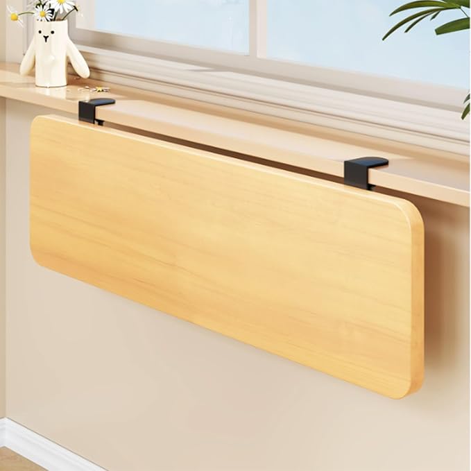 window sill extender Clamp On Desk Extension Board, Heavy‑Load Table Extender Tray, Easy To Install Window Expander Panel For Office Supplies Storage(Natural Wood,500x250mm/20x10in)