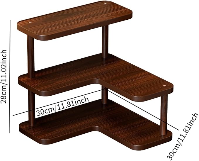Fenteer Corner Shelf Stand for Desk Corner Desk Organizer for Restaurant Kitchen