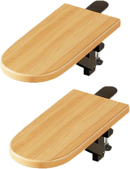 Clamp on Desk Extender Tray no Drilling Needed, Ergonomic Desk Extension 90° Foldable for Office, Home Table Extender for Desk(Set A)