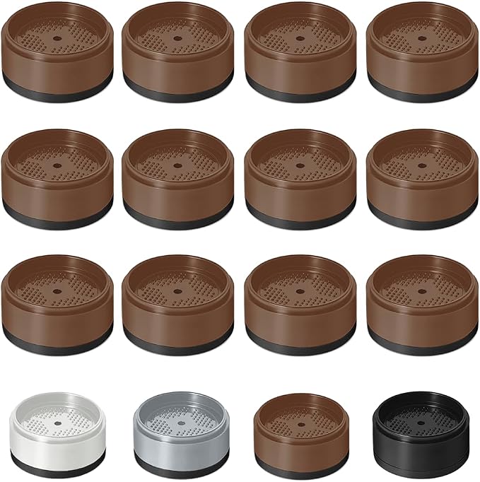 Bed Risers 1 inch, 2 inch, 3 inch, 4 inch Heavy Duty, Adjustable Furniture Riser for Table Desk Couch Sofa Chair Refrigerator Washing Machine, Stackable Bed Raisers Blocks (Brown 12 Pack, 1 inch)