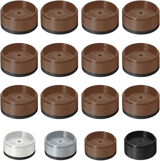 Bed Risers 1 inch, 2 inch, 3 inch, 4 inch Heavy Duty, Adjustable Furniture Riser for Table Desk Couch Sofa Chair Refrigerator Washing Machine, Stackable Bed Raisers Blocks (Brown 12 Pack, 1 inch)