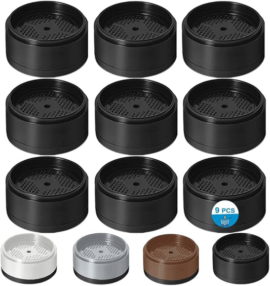 Bed Risers 1 inch, 2 inch, 3 inch, 4 inch Heavy Duty, Adjustable Furniture Riser for Table Desk Couch Sofa Chair Refrigerator Washing Machine, Stackable Bed Raisers Blocks (Black 9 Pack, 1 inch)