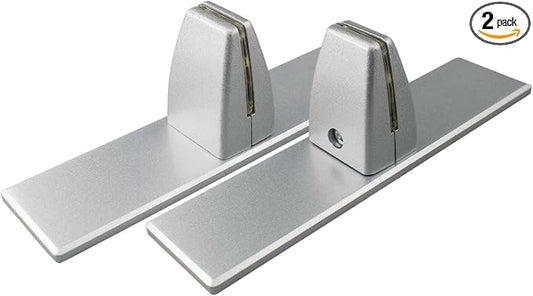 2 Pcs Sneeze Guard Clamp, Bracket Sneeze Guard Shield Base for Countertops, Stick On Heavy Duty Auminum Partition Guard Clamp, Panel Support Clamp Stand for Clear Desktop Counter Reception