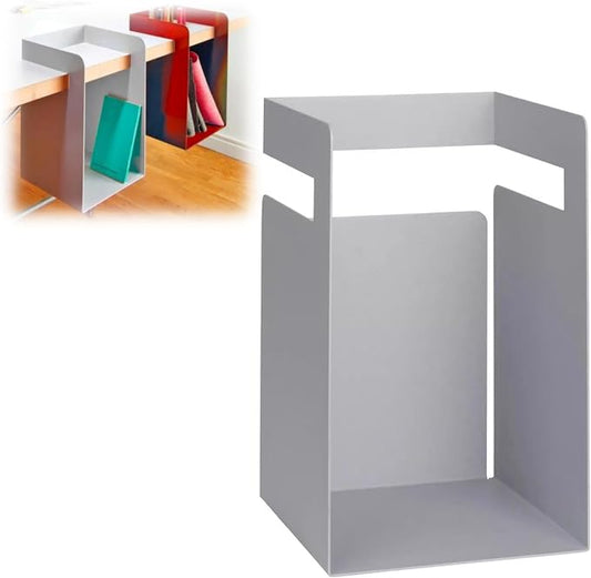Desktop Shelf Organizer, Hanging Storage Box, Corner Storage Box, Desk Book Organizer for Office Supplies and Home Décor (Gray, Small)