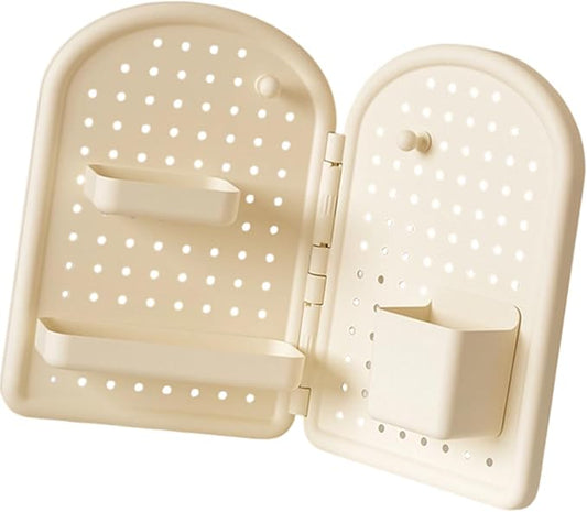 Space Efficient Corner Desk Organizers Pegboard Panel Easy Installation Storage Corner Desk Storage Shelf