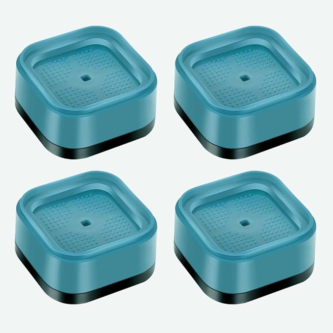 4 Pack Furniture Risers 1 Inch, Adjustable Bed Risers Heavy Duty for Table Desk Couch Chair Sofa Cabinet Bed Legs Dorm, Square Stackable Bed Raisers Blocks Lift Height 1", 2" or 3", Blue