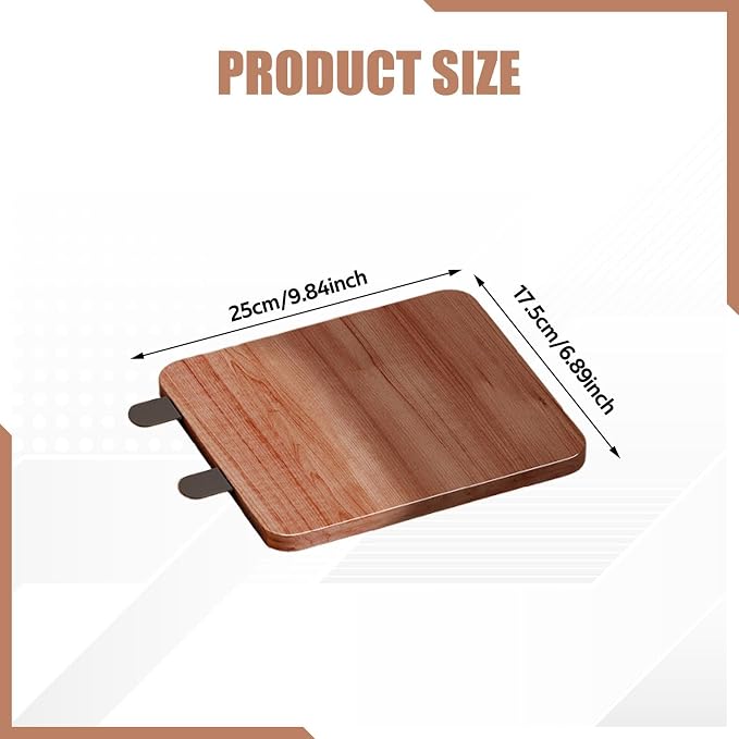 Desk Extension Desk Shelf Armrest Pad Keyboard Pad Side Shelf Wrist Metal Foldable for Work, Walnut Color