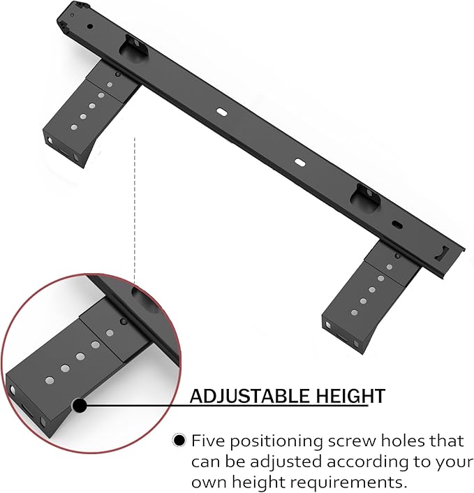 FRMSAET Heavy Duty 12/14/16/18 inches Thickness Steel Construction Ball Bearing Keyboard Slides Keyboard Drawer Slides Tray Accessories Cabinet Furniture Hardware Rails (16 inches, Black)