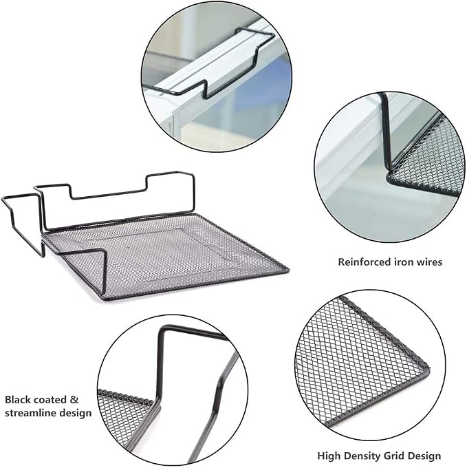 Gaweb Corner Plastic/Metal Freestanding Stackable Organizer Shelf for Bathroom,Iron Square Triangle Office Cubicle Corner Shelf Storage Rack Sundries Organizer - Triangle*