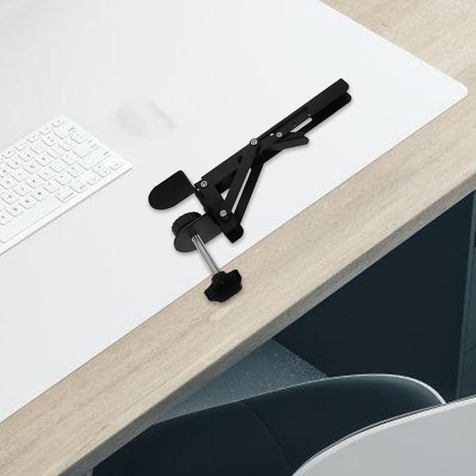 2pcs Desk Extender Clamp Shelf Wrist Rest Pad Extrusion Connector Desk Extension Bracket Easy Install for Office Home