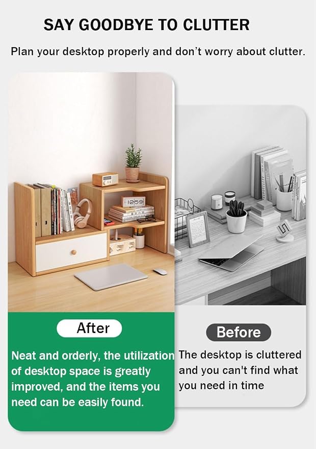 Customizable Multi Layer Desk Organizer for Home, Office Organizers and Storage, Corner Bookshelf on The Desk (Color : 2 cabinet door, Size : White)