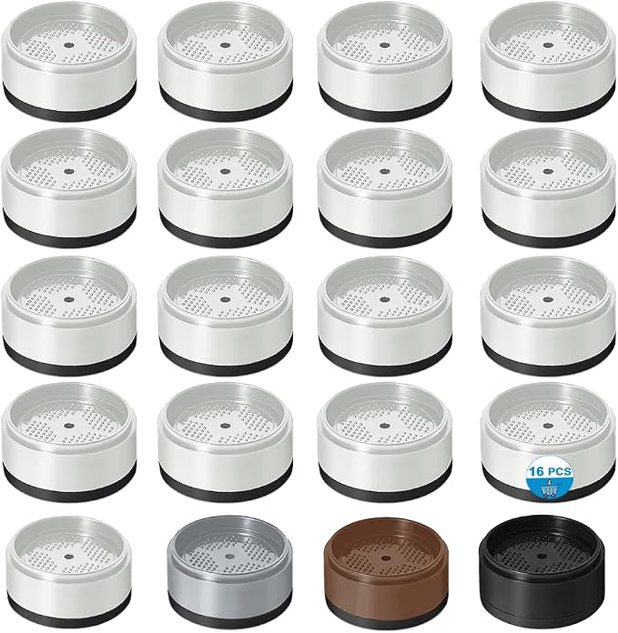 Bed Risers 1 inch, 2 inch, 3 inch, 4 inch Heavy Duty, Adjustable Furniture Riser for Table Desk Couch Sofa Chair Refrigerator Washing Machine, Stackable Bed Raisers Blocks (White 16 Pack, 1 inch)