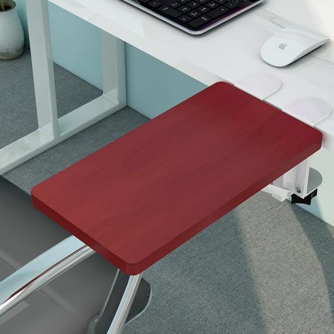 Foldable Desk Extender Tray with Clamp-On Mount for Office and Home Use, Ergonomic Arm and Wrist Support