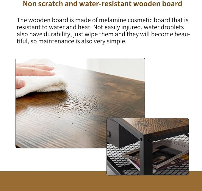 Office Desk Shelf Organizer, Wood Desktop Bookshelf Supplies Storage Rack, Shelf for Top of Desk and Dresser and Cubicle Decor Aesthetic Bookshelf (Bamboo, Small 12.9" Lx6.3 Wx10.2 H)