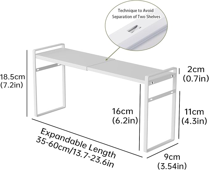1pcs Small Narrow Tall Shelf for Windowsill Kitchen Organizer Window Sill Plant Shelf Stackable Shelves Bathroom Sill Thin Shelves for Narrow Spaces Counter Top Racks (White)