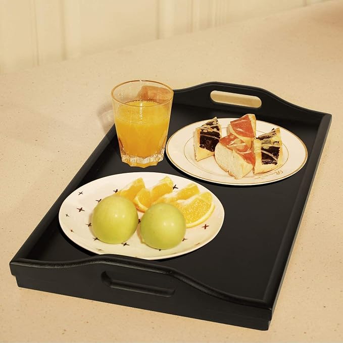 Bed Tray Table with Folding Legs Wooden Serving Breakfast in Bed or Use As a, Platter, TV Table Laptop Computer Tray Snack Tray Large Size