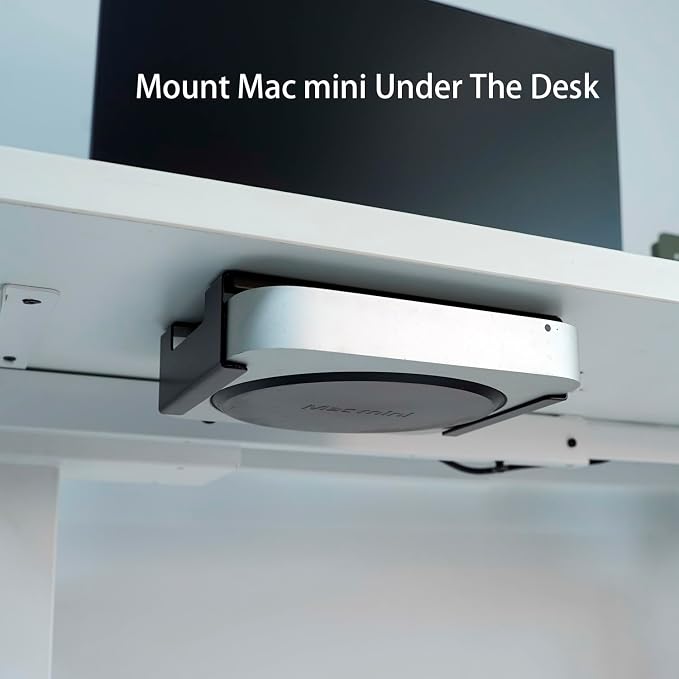 Under Desk or Monitor Vesa Metal Mount for Mac mini M1/M2 pro | All metal ,soft padding ,space saving,Includes Full Installation Kit,Easy Install