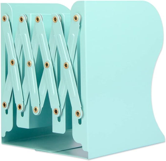 Aobopar Book Ends, Bookends for Shelves, Book Organizer for Desk, Metal Bookends for Heavy Books, Book Holders for Shelves, Suitable for Office, Home and School Use (Mint Green)