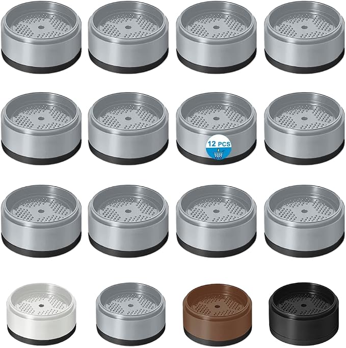 Bed Risers 1 inch, 2 inch, 3 inch, 4 inch Heavy Duty, Adjustable Furniture Riser for Table Desk Couch Sofa Chair Refrigerator Washing Machine, Stackable Bed Raisers Blocks (Grey 12 Pack, 1 inch)