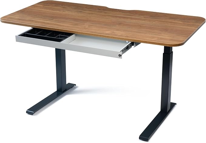 PERFECT POSTURE Under Desk Storage Drawer with Lock — Slim Pen & Pencil Drawer for Regular & Sit-Stand Standing Desks, Gray (10" x 33")