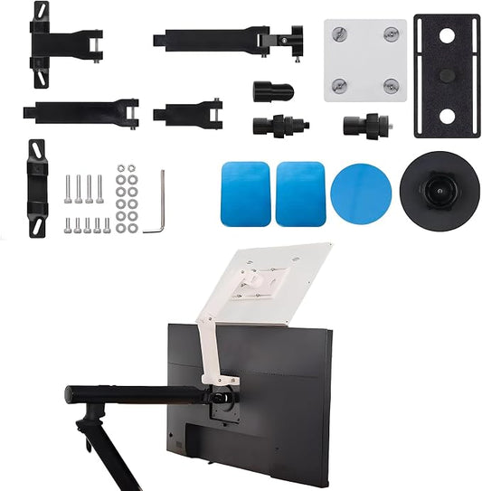 3D-Printed Portable Monitor Extension Arm, Side/Top Mount for Tablets, Phones & 7–18" Portable Screens, VESA 75x75 Compatible (Black, Up and Down)