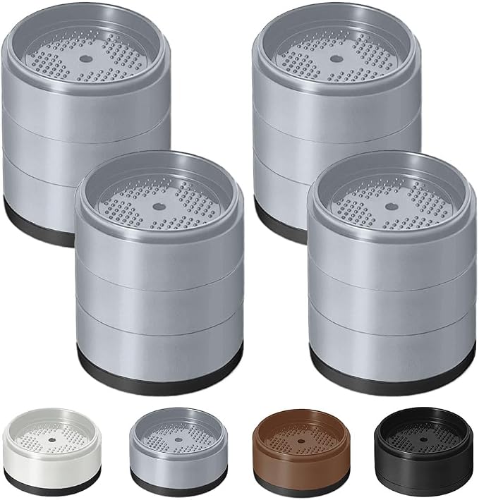 Bed Risers 1 inch, 2 inch, 3 inch, 4 inch Heavy Duty, Adjustable Furniture Riser for Table Desk Couch Sofa Chair Refrigerator Washing Machine, Stackable Bed Raisers Blocks (Grey 4 Pack, 1+1+1 inch)