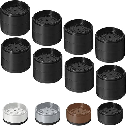 Bed Risers 1 inch, 2 inch, 3 inch, 4 inch Heavy Duty, Adjustable Furniture Riser for Table Desk Couch Sofa Chair Refrigerator Washing Machine, Stackable Bed Raisers Blocks (Black 8 Pack, 1+1 inch)