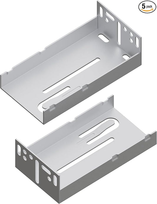5 Pairs Rear Mounting Brackets for Face Frame Cabinets Replacement Part Drawer Bracket (Width: 45mm) (Rear Mounting Brackets, 5 Pairs)