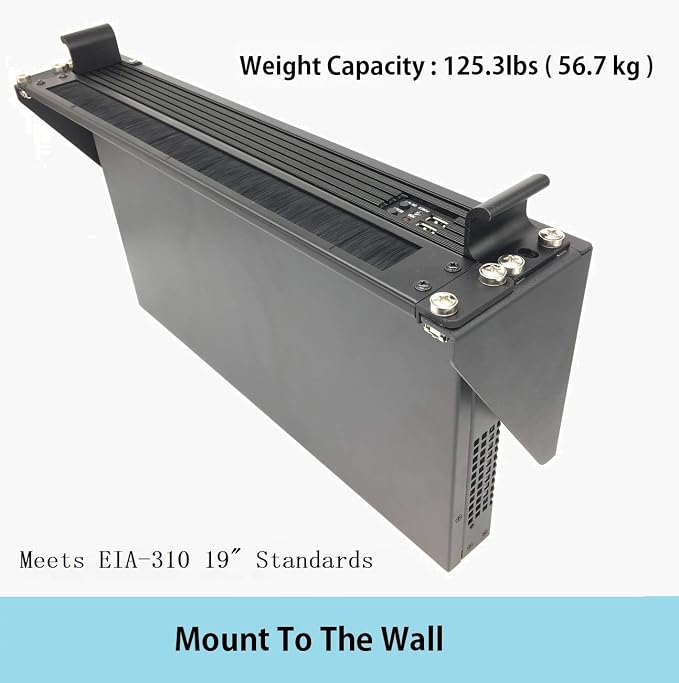 19 Inch 2U Heavy Duty Vertical Wall Mountable Rack and 125 lb Wall Mountable Server Rack (1)