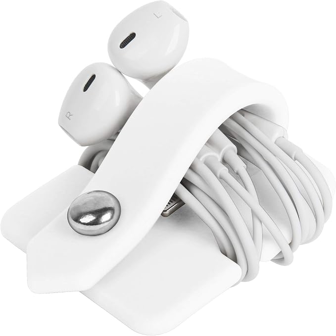 Cord Organizer Earbuds Holder Earphone Wrap Earphones Organizer Headset Headphone Earphone Wrap Winder Cord Manager Cable Winder White