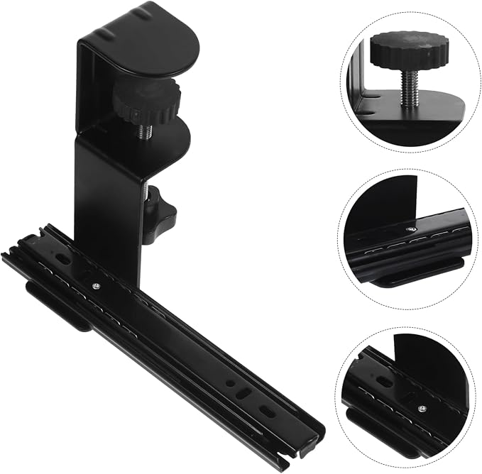 Uonlytech 2Sets Computer Desk Extender Bracket No Drill Tabletop Extension Support for Increased Workspace Portable and Convenient Design for Enhanced Productivity