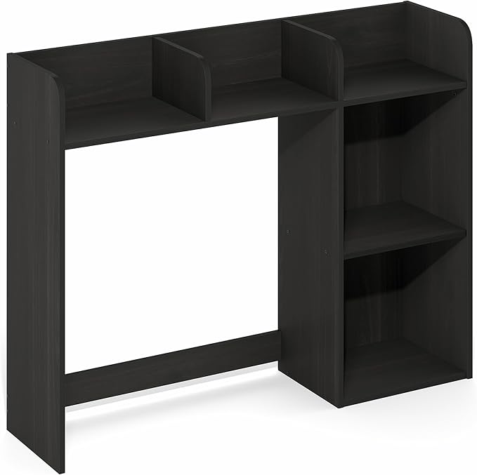 Furinno Classic Desk Shelf, 5-Shelf Desktop Hutch, Book Shelf, 3-Tier Desk Organzier, for Office Supplies, Office Desk Accessories, for Home Office, College, Dorm, White