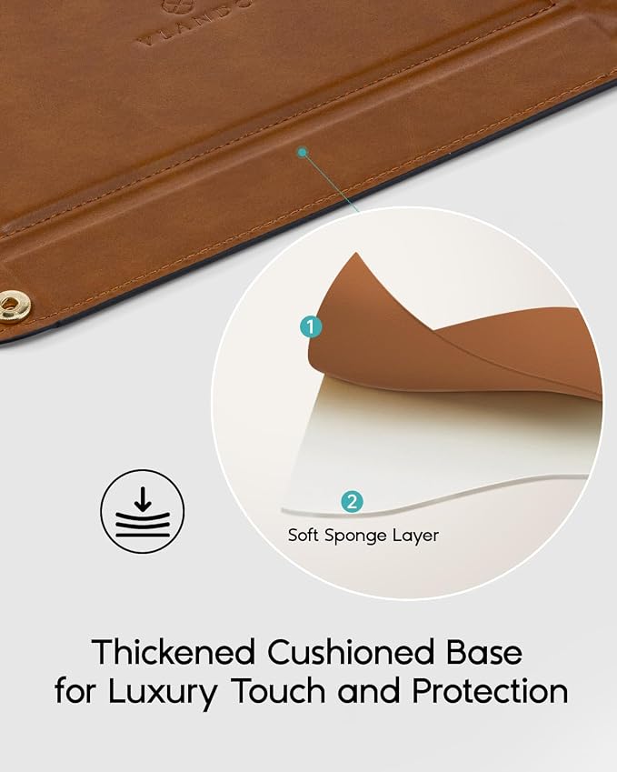 VLANDO Valet Tray Organizer, PU Leather Catchall Tray for Essentials | PU Leather Catchall Tray for Keys, Wallet, Watch, Phone, Coins and Glasses