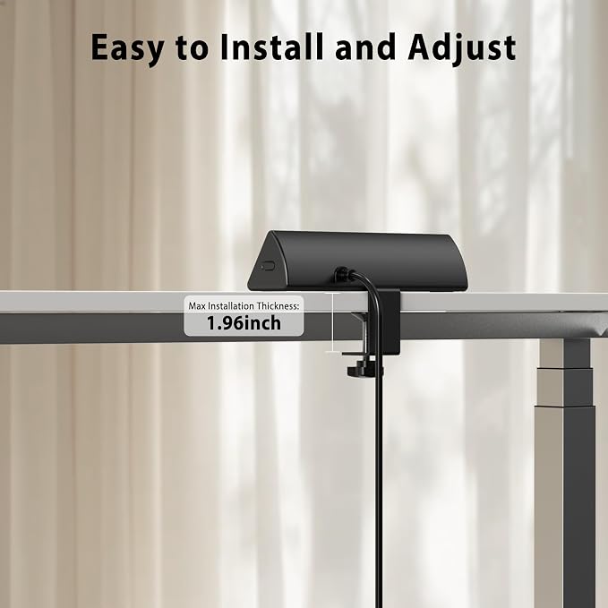 Jgstkcity Desk Clamp Power Strip,20W Fast Charging Station,Surge Protector Nightstand Edge Mount,1875W Extension Cord with Multiple Outlets,2 USB-C,2 USB-A,for Home Office (Black, 10 FT) (Pack of 2)