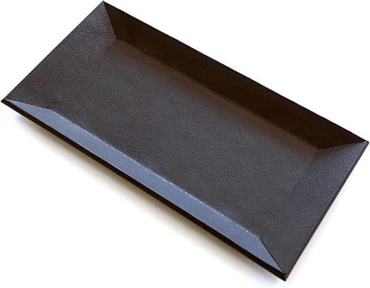 MASACCIO Jewelry Tray ADO-PL045 Dark Brown Accessory, Change Tray, Card Holder, Checkout Tray, Interior Décor Organizer, Small Item Holder, Desk Organizer (Dark Brown)