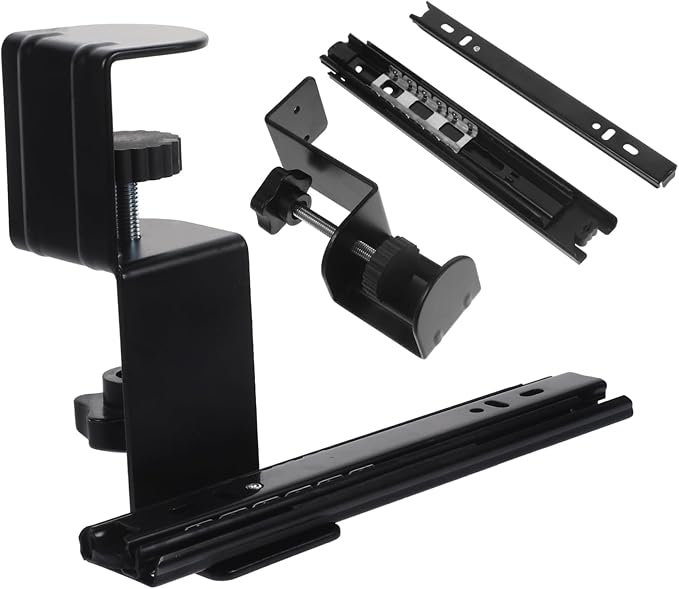 KALLORY 2sets Computer Desk Extension Board Desk Extender Keyboard Tray No Drilling Installation